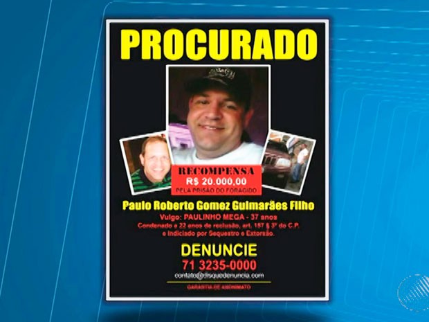 Família de advogado sumido divulga cartaz à procura de pistas (Foto: Reprodução/TV Bahia)