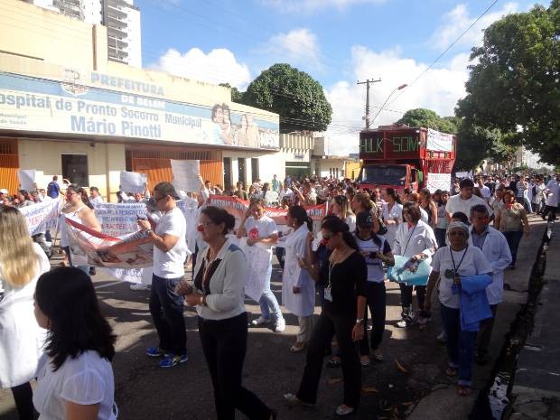 Médicos Saúde Protesto Manifestação Belém Pará (Foto: G1)
