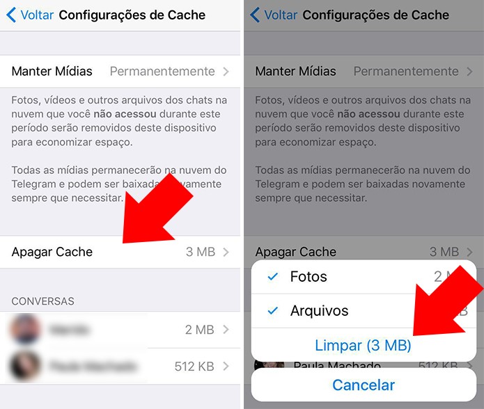 Limpe o cache do iPhone (Foto: Reprodução/Paulo Alves)