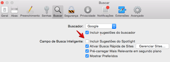 Desative as sugestões de busca (Foto: Reprodução/Helito Bijora)