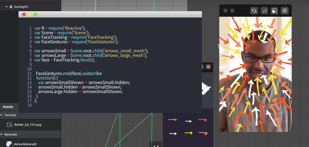 Criação de filtro 3D com reconhecimento de objetos em movimento no Facebook (Foto: Divulgação/Facebook)