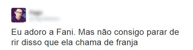 Usuários do Twitter comentam novo corte de Fani Pacheco (Foto: Twitter / Reprodução)