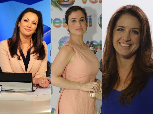 A partir da esquerda: Patricia Poeta, Renata Vasconcellos e Poliana Abritta (Foto: Globo/João Cotta; TV Globo/Estevam Avellar; TV Globo/Zé Paulo Cardeal)