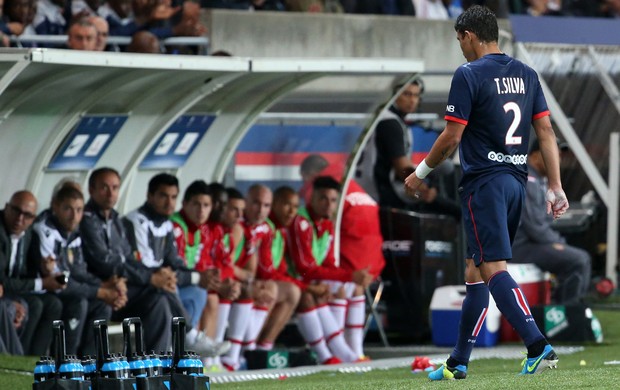 thiago silva paris saint-germain x Monaco  (Foto: AFP)