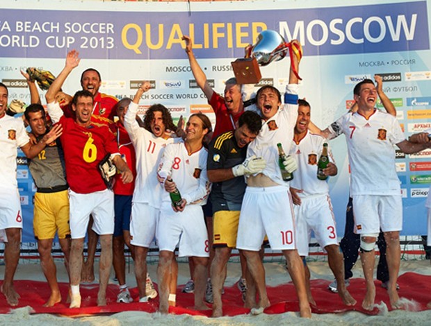 Espanha campeã das eliminatórias europeias de futebol de areia (Foto: Divulgação/Beachsoccer.com)
