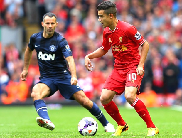 Phillipe Coutinho Liverpool e Manchestr United (Foto: Getty Images)