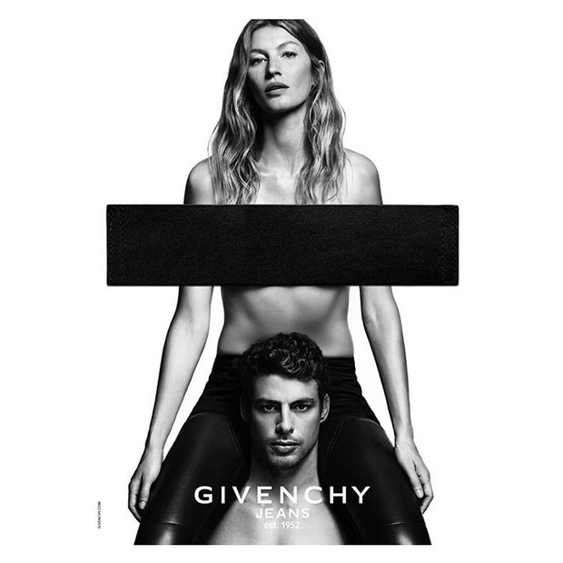 Gisele Bündchen e Cauã Reymond em campanha de jeans   (Foto: Reprodução / Instagram)