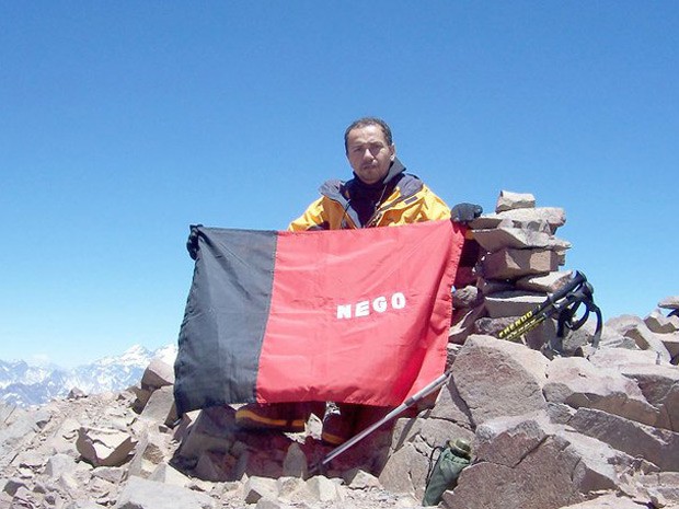 Era a terceira vez que o paraibano Josenildo Correia da Silva escalava o Aconcágua (Foto: Divulgação/Arquivo Pessoal)