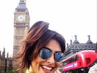 Juliana Paes posta foto sorridente durante férias em Londres