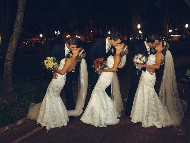 Casamento trigmeas Passo Fundo RS (Foto: Diovane Moraes/Everton Rosa Associados)