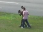 Vídeo mostra flagrante de agressão na Barra  (Reprodução / TV Globo)