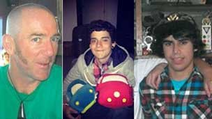 Bryce Jourdain (esq), Felipe Melo (centro) e Stephen Gedye (dir) continuam desaparecidos. (Foto: Divulgação / New Zealand Police)