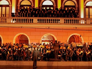 Tradicional concerto de encerramento do Festival de Ópera ocorre neste sábado (28), às 20h, em frente ao Theatro da Paz, em Belém. (Foto: Divulgação) Tradicional concerto de encerramento do Festival de Ópera ocorre neste sábado (28), às 20h, em frente ao Theatro da Paz, em Belém. (Foto: Divulgação)