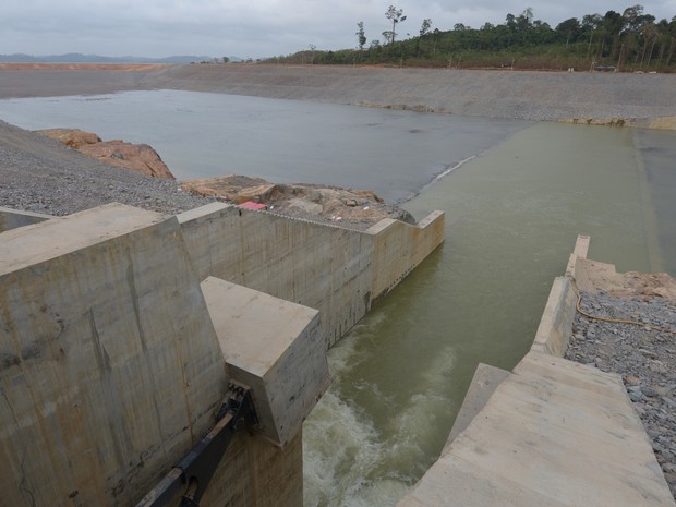 Vertedouro do canal de derivação da usina de Belo Monte (Foto: Betto Silva/Norte Energia)