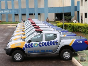 Viaturas foram entregues para a Polícia Militar de quatro cidades do Tocantins (Foto: Ademir dos Anjos/ATN)