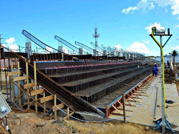Obras de reforma do Estádio da Colina foram 11% executadas  (Foto: Alfredo Fernandes/Agecom-AM)
