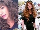 Adriana posa com peruca morena e fãs a comparam com 'Maria do Bairro'