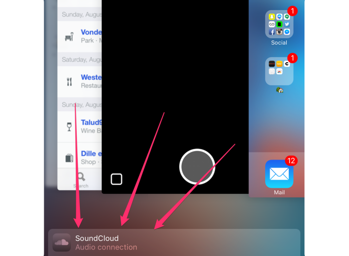 iOS 9 exibe balões com sugestão de apps dependendo dos costumes do usuário (Foto: Reprodução/The Next Web)
