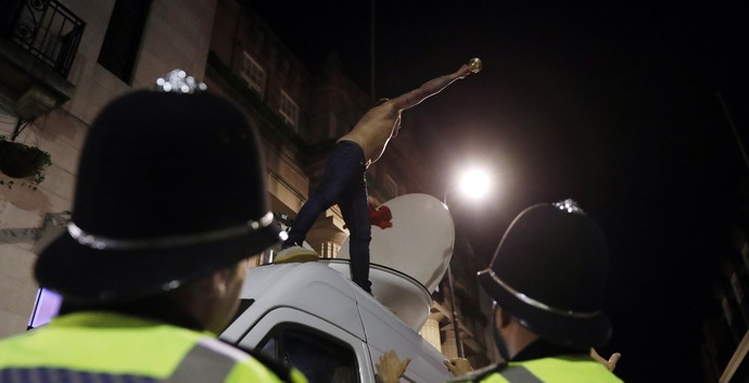 Leicester festa do título (Foto: Reuters)