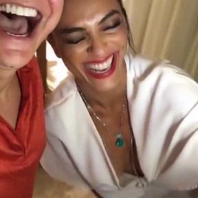 David Brazil e Juliana Paes na festa de aniversário da atriz no Rio (Foto: Instagram/ Reprodução)