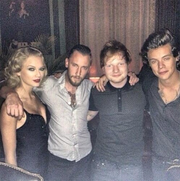Taylor Swift, Ed Sheeran e Harry Styles (Foto: Twitter/Reprodução)