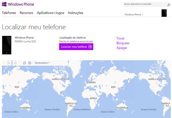 Ative o bloqueio no site do Windows Phone (Foto: Reprodução/Aline Jesus) Ative o bloqueio no site do Windows Phone (Foto: Reprodução/Aline Jesus)