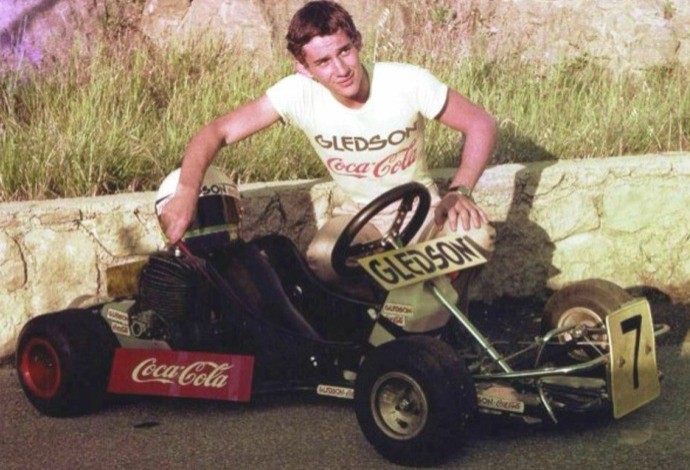 A paixo de Ayrton Senna pela velocidade comeou no kart: 'Automobilismo puro' (Foto: Acervo Pessoal)