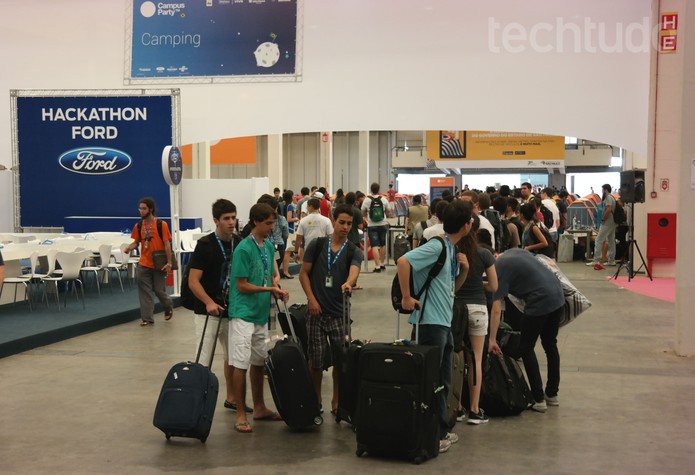 Campus Party - Visitantes chegando (Foto: Melissa Cruz / TechTudo)