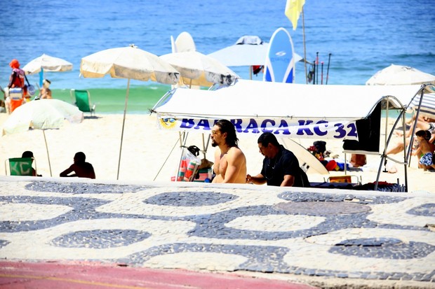 Jason Momoa, Khal Drogo em Game of Thrones, no Rio de Janeiro (Foto: Gabriel Reis / Ag. NewsExclusivo)