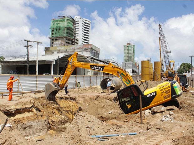 Obras do complexo viário de Natal começaram em setembro (Foto: Alex Régis)