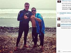 Juiz aparece em foto ao lado do primo Thiago Cortez em praia do Peru (Foto: Reprodução/Instagram)