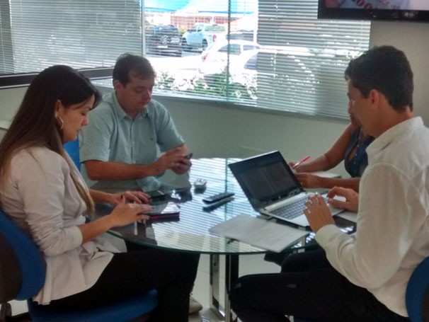 Reunião aconteceu nesta quarta-feira (8) na sede da Inter TV Cabugi (Foto: Fernanda Zauli/G1)