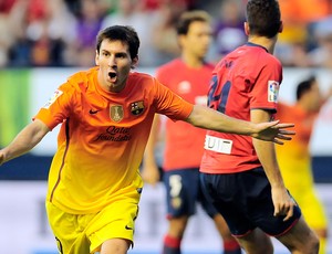 Messi, Osasuna x Barcelona (Foto: Agência AP)