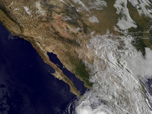 Furacão Odile visto do espaço (Foto: AFP Photo Handout / NASA)