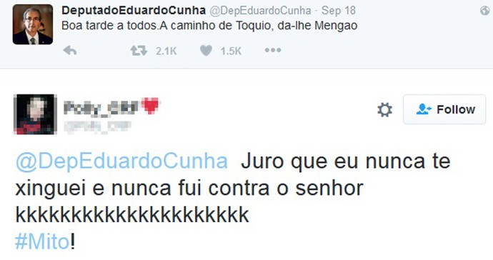 Reprodução Twitter Eduardo Cunha (Foto: Reprodução Twitter)