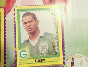 Aloísio, em álbum de figurinha com a camisa do Goiás (Foto: Aloísio Chulapa/reproduçãoFacebook)