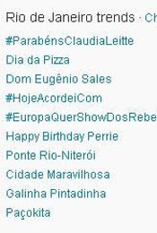 Trending Topics no Rio às 12h07 (Foto: Reprodução)