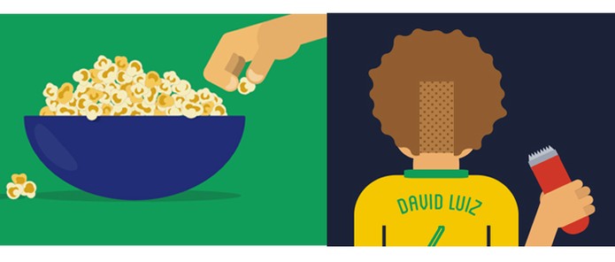 Pipoca e David Luiz (Foto: Reprodução/Google)