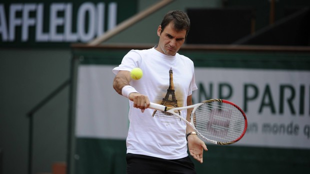Roger Federer treino Roland Garros (Foto: Divulgação)