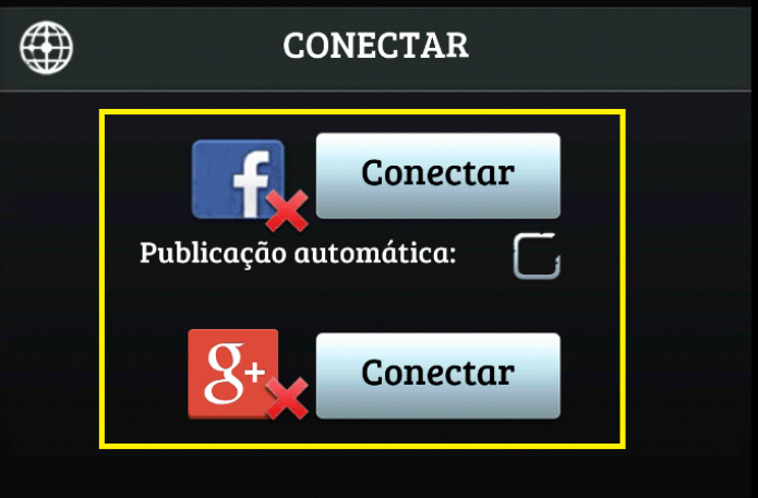 Selecione a rede social que deseja conectar seu perfil (Foto: Reprodução/Paulo Vasconcellos)