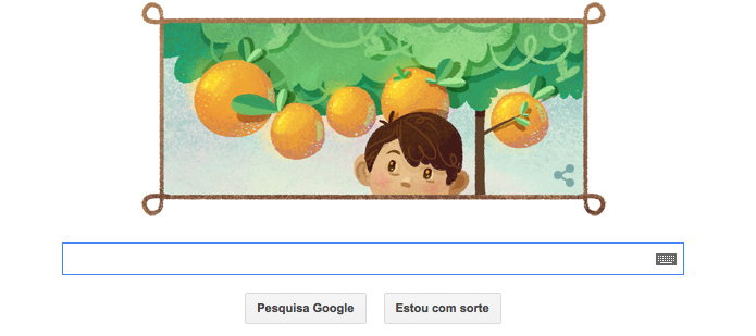 José Mauro de Vasconcelos recebeu homenagem no Doodle do Google (Foto: Reprodução/Google)