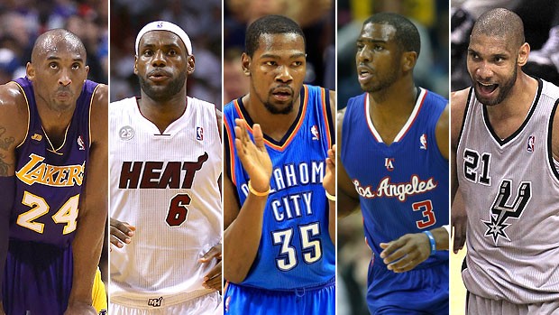 montagem basquete jogadores seleção NBA temporada 2012/2013 (Foto: Getty Images)