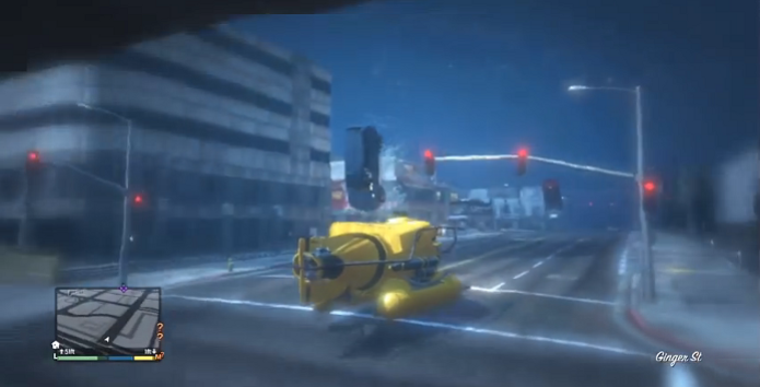 GTA 5 ganhou um Mod que inunda as ruas de Los Santos. (Foto: Reprodução/YouTube)