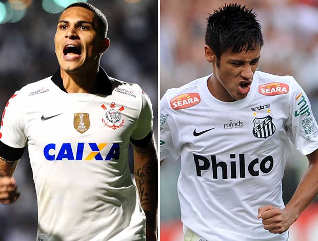 Guerrero e Neymar são as armas de Corinthians e Santos na decisão do Paulista (Foto: Editoria de Arte)
