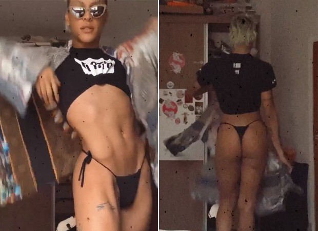 Pabllo Vittar faz dança usando biquíni cavadíssimo e fio dental na web