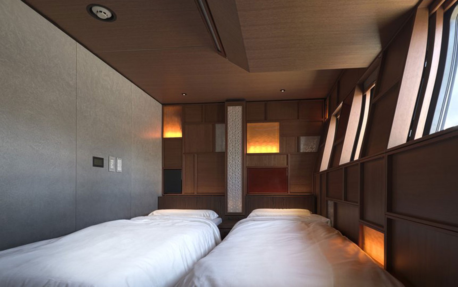 Os vagões-dormitórios também prezam pelo requinte. As viagens podem incluir um ou três pernoites (Foto: JR East)