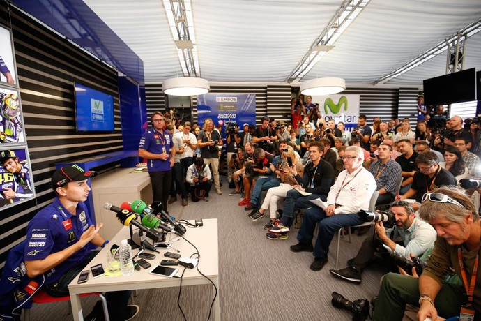 Jorge Lorenzo em coletiva do GP de Valência de MotoGP (Foto: Divulgação) Jorge Lorenzo em coletiva do GP de Valência de MotoGP (Foto: Divulgação)