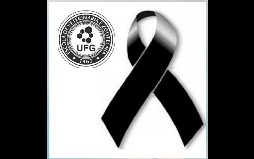 Colegas da UFG compartilham imagem de luto pela morte de Lucas Mariano (Foto: Reprodução/ Facebook)