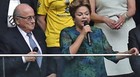 Dilma e Blatter são vaiados
no estádio (Ueslei Marcelino/ Reuters)