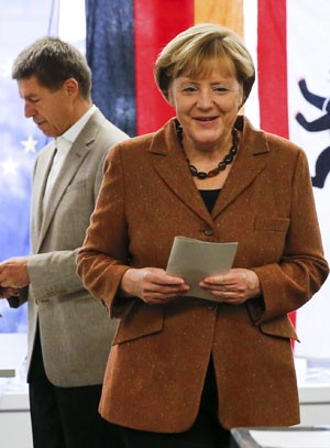 Merkel vota neste domingo em zona eleitoral em Berlim (Foto: Fabrizio Bensch/Reuters)